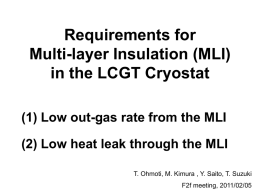 Requirements for Multi-layer Insulation in the LCGT Cryostat