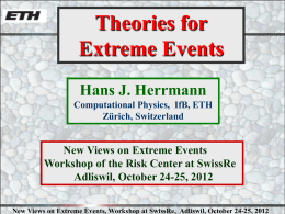 Hans Herrmann, Theories for Extreme Events