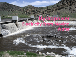 Hydropower Electricity From Moving Water