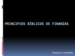 Principios bíblicos de finanzas - Comunidad Cristiana Eben