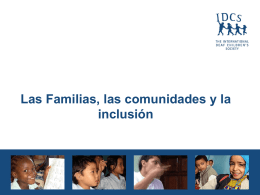 Las Familias, las comunidades y la inclusión