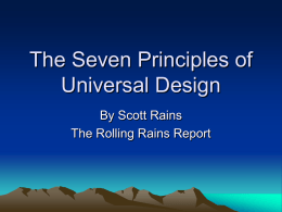 The Seven Principles of Universal Design
