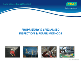 PROPRIETARY & SPECIALISED INSPECTION METHODS