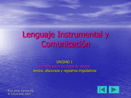 Lenguaje Instrumental y Comunicación