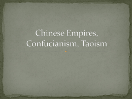 Chinese Empires, Confucianism, Taoism