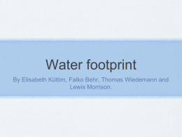 Water footprint - Urspringschule