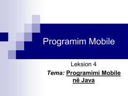 J2ME - Programim Mobile