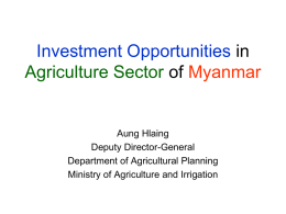Investment Opportunities in Agriculture Sector