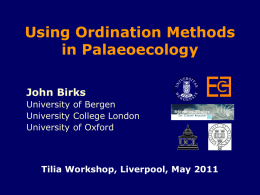 Using ordination methods in palaeoecology