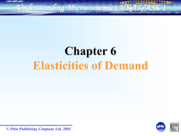 Ch 6 Elasticities of demand