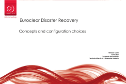 Group Disaster Recovery Architecture