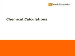 Chapter 9: Chemical Calculations