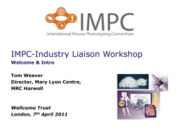 IMPC Industry Workshop Overview Slides