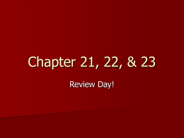 Chapter 21, 22, & 23