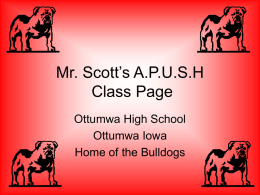 APUSH DBQ Essays - Ottumwa Community Schools