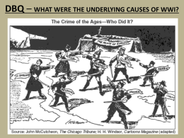 dbq – what were the underlying causes of wwi?