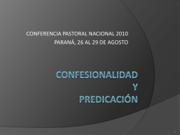 Confesionalidad y Misión (Dr. Jorge Groh)