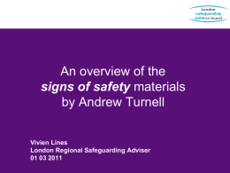 signs of safety - London Safeguarding Children Board