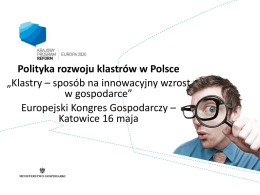 Polityka rozwoju klastrów w Polsce