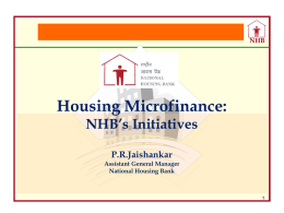 housing (micro)finance - National Housing Bank