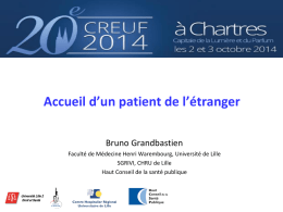 S1-19- Bruno GRANDBASTIEN – Accueil d`un patient