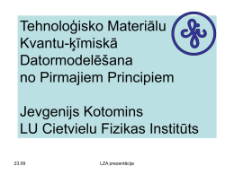 kotomin-LZA - Latvijas Universitātes Cietvielu fizikas institūts