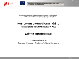 Zaštita konkurencije - AIM-Accession to internal market