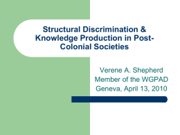 Structural Discrimination & Knowledge Production in Post