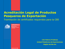 Acreditación Legal de Productos Pesqueros de Exportación