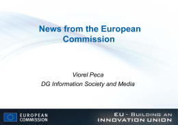News from the European Commission