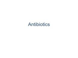 Antibiotics Workshop