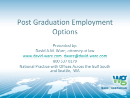 Post Graduation Employment Options: Clearing All