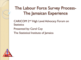 The Jamaican Experience Presented by Ms. Carol Coy, The