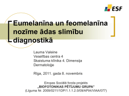Eumelanīna un feomelanīna nozīme ādas patoloģijās