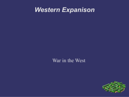 Western Expanison - Menifee County Schools