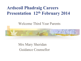 Careers Presentation - Ardscoil Phadraig Longford