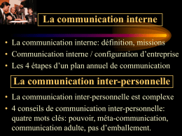 Plan de Communication Interne