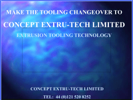 Cookson Extrusion Technologies - Extru-Tech
