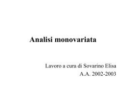 1. Analisi monovariata