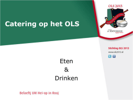 Presentatie voorlichtingsavonden 2013_Catering