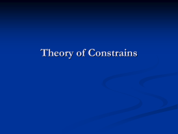 Theory of Constrains