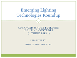 A Practical Approach to Advanced Lighting Controls