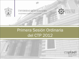 Primera ctp 16 enero de 2012 - Coordinación General de