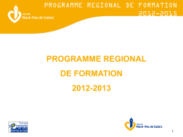 programme regional de formation 2012-2013