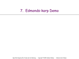 demo of Edmonds-Karp algorithm