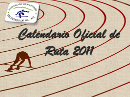 Calendario 2011 NL - Atletismo en México