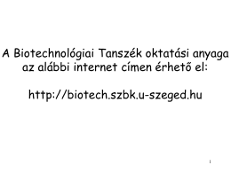 dns - SzTE Biotechnológiai Tanszék