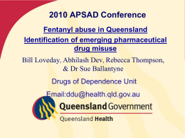 Fentanyl Abuse in Queensland