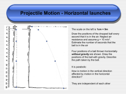 Projectiles - Horizontal Launch (PowerPoint)