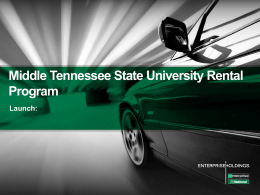 National Car Rental - Middle Tennessee State University